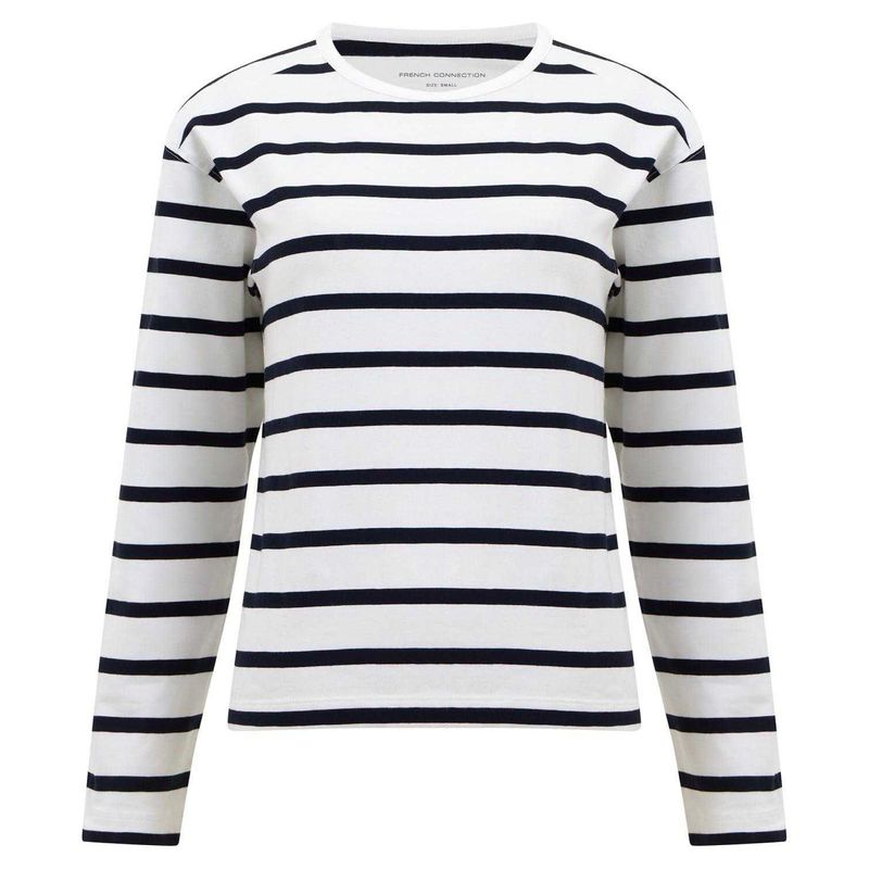 French Connection Womens/Ladies Rallie Crew Neck Long-Sleeved T-Shirt / White
